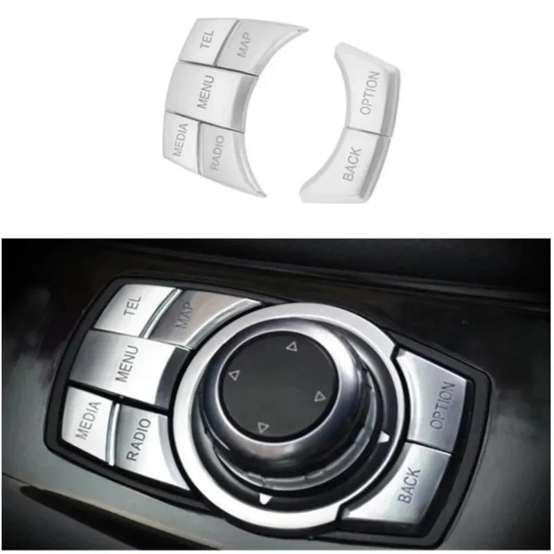 ABS Car Interior Multimedia Control Switch Start Stop Buttons Cover Trim Stickers For Bmw 5 Series F10 5GT F07 X3 F25 X4 F26