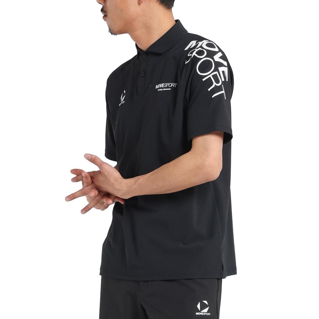 Move Sports SUNSCREEN Mini Pique Polo Shirt ST5SHSZ0MB_BK00_L