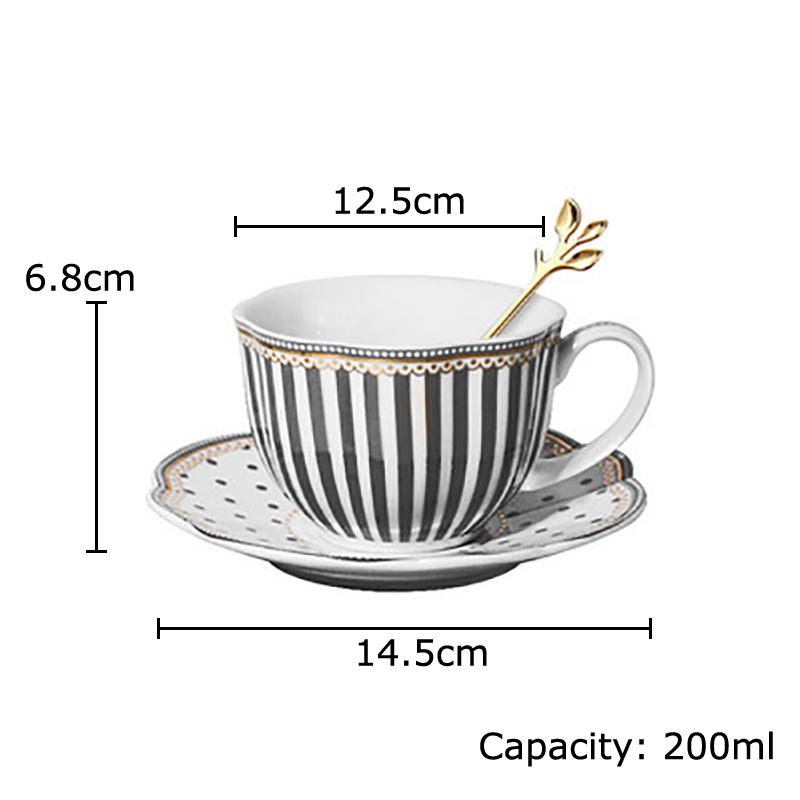 Pop Art Striped Polka Dots Ceramic Cup&saucer Dining Table Coffee Cup Milk Mugs Afternoon Tea Teacup Fruit Juice Container