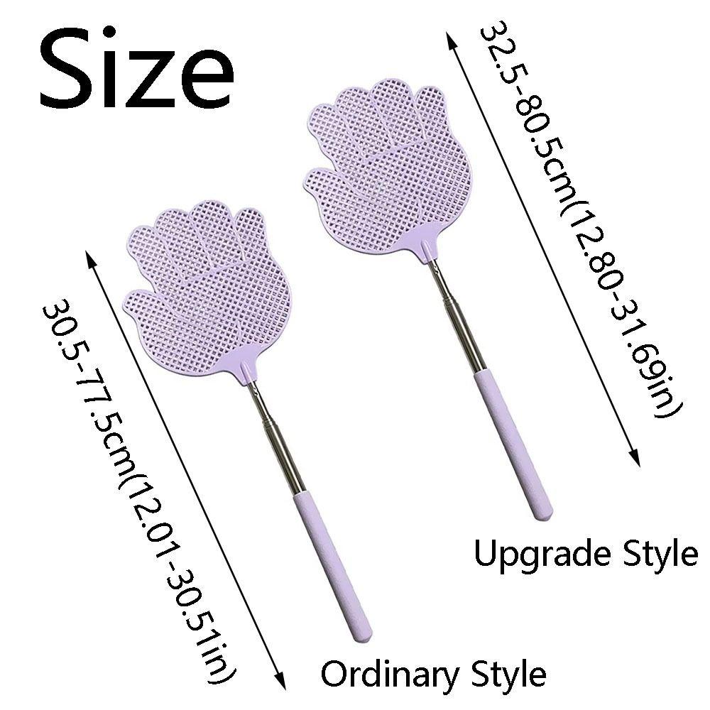 5Pcs Retractable Palm Shaped Fly Swatter Durable Extendable Bug Swatter Kitchen Use