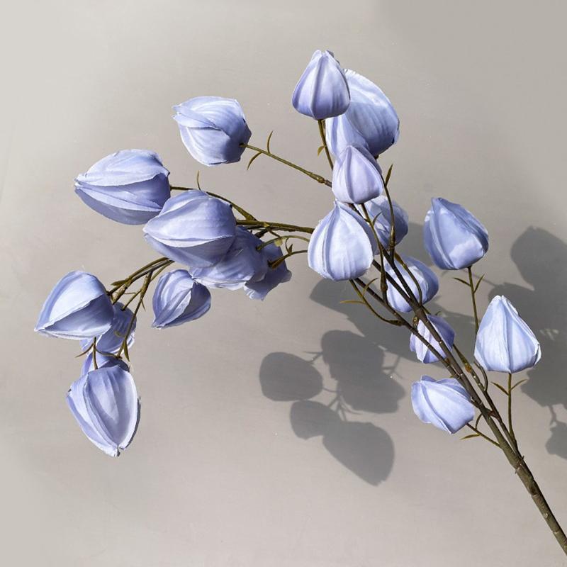 1PC Flower Arrangement Elegant Simulated Leaves Ornaments DIY Artistic Artificial Plant Scenery Lantern Fruit Branches 97CM
