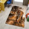 Tiger Print Pattern Area Rug, Office Carpet Indoor Outdoor Entrance Doormat, Non-Slip Soft And Comfortable, Living Room, c122037