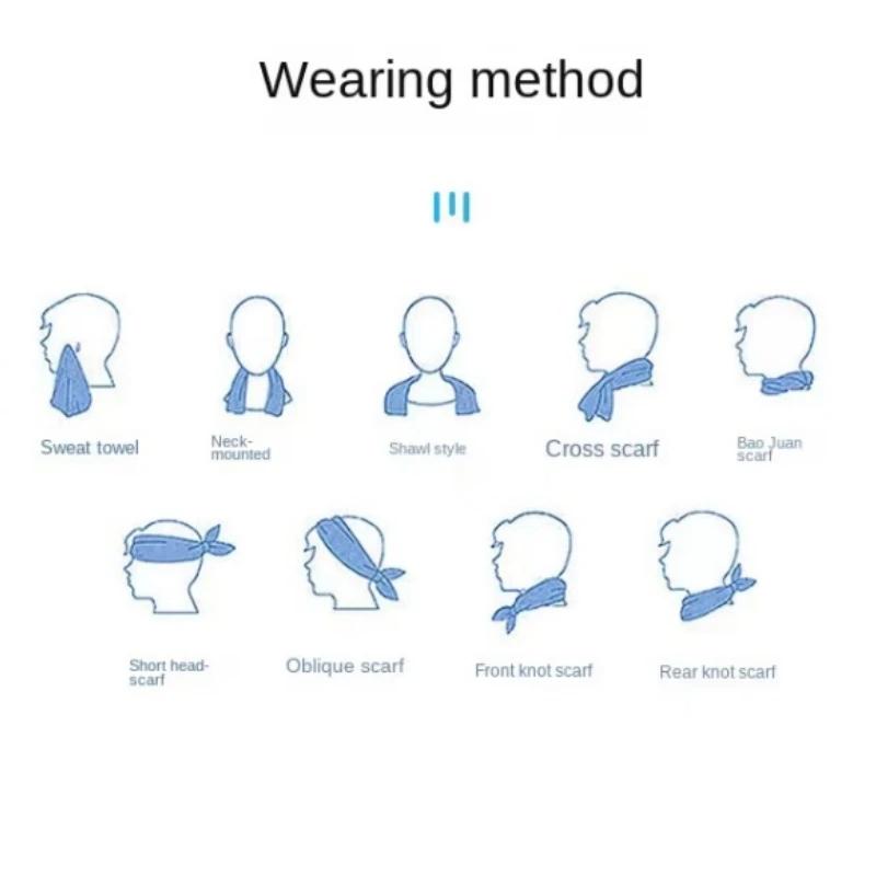 Outdoor Sport Ice Towel 30*80cm Portable Mini Polyester Fiber Cooling Towel Ride Fitness Sports Gym Running Quick Dry Cool Towel