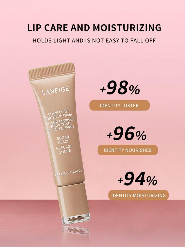 LANEIGE Glaze Melting Lip Serum Glossy Peach Lip Tint 12g / 0.42 Oz