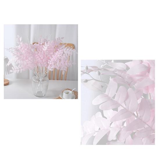 Artificial Pagoda Leaves Realistic Faux Silk Leaf Branches 20" Fake Plants Spray for Wedding Bouquet Table Centerpieces Home Decor