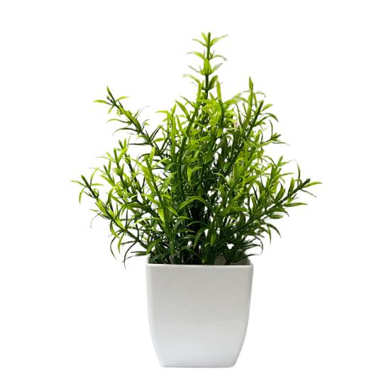 4 Stück Mini künstliche grüne Topfpflanzen, kleine Fake-Pflanzen mit Topf für Zuhause, Büro, Indoor, Tisch, Regal, Bauernhaus, Badezimmer Dekoration