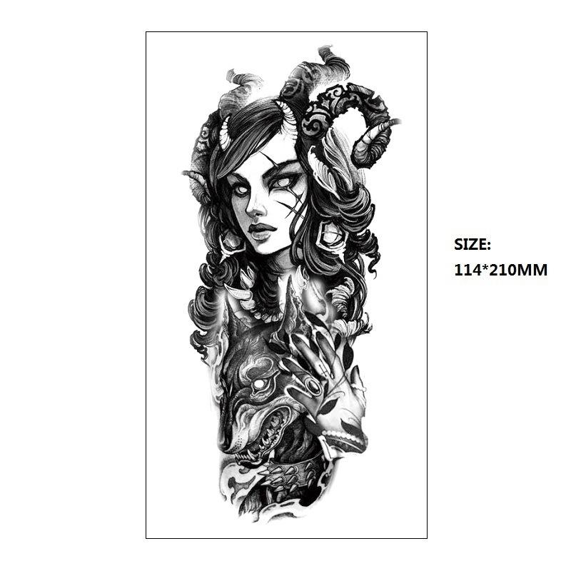

Черная астронавтка красивая женщина классическая фигура маленькая полная рука Xqb перенос воды, имитация одноразовая татуировка наклейка 114*210MM