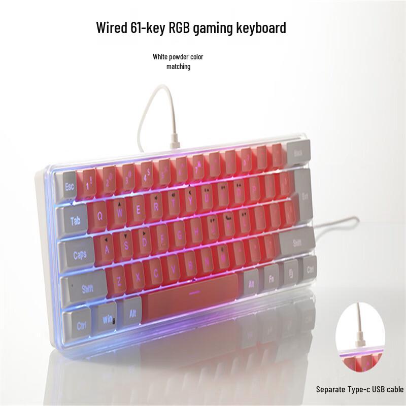 Shixi K401 61-Key RGB Mechanical Feel Keyboard