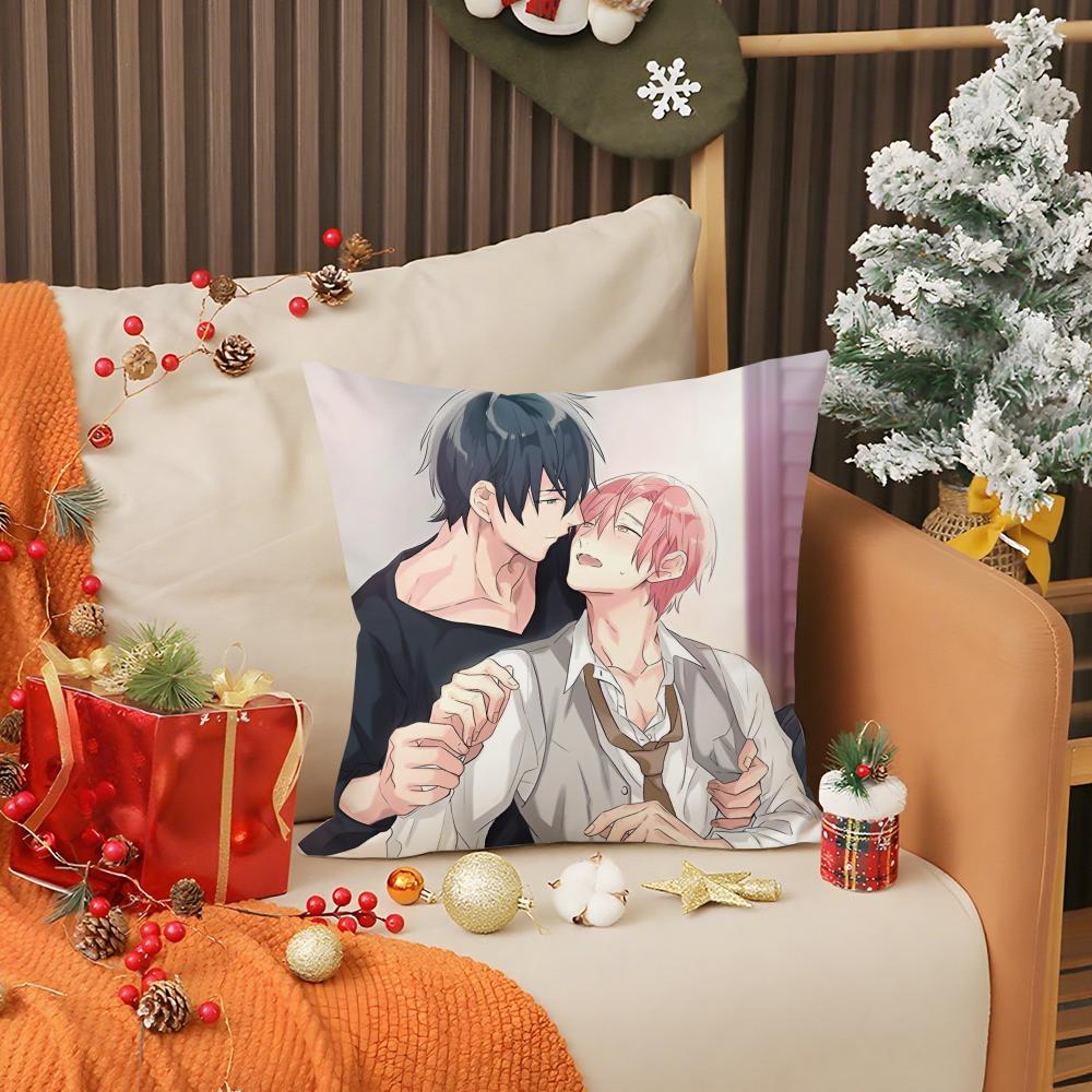 Loving Romantic 10 C-Count Pillow Case Anti-dustmite Pillow Invisible Zipper Silky Short Plush Sofa Cushion Cover