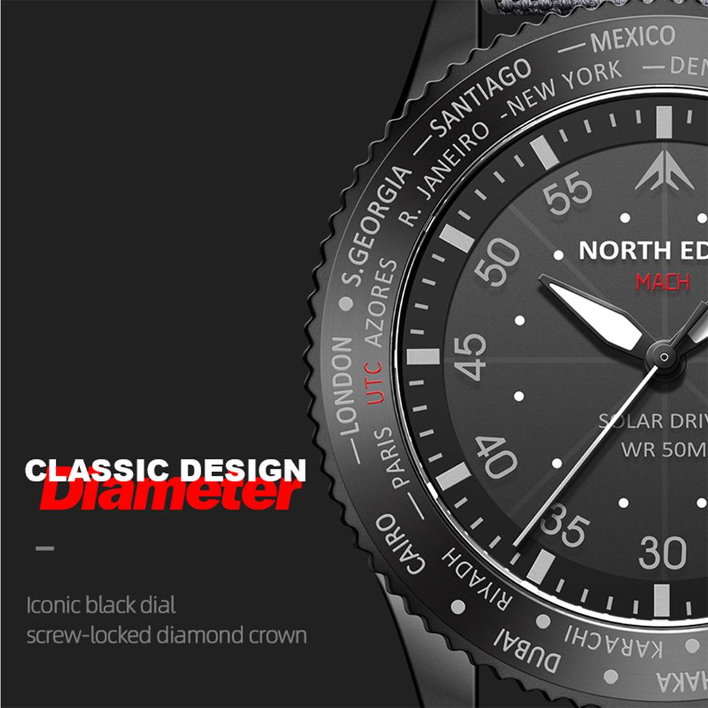 Watch   Watch Solar Pow ed Watch for Men 50M Wat proof Chronograph Night   Lasting Up to 180 Days Solar Watch