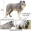 Oenux Big Size Savage Wild Beast Animals Wolf Wolves Model Action Figures Collection Solid PVC High Quality Home decor Toy Gift
