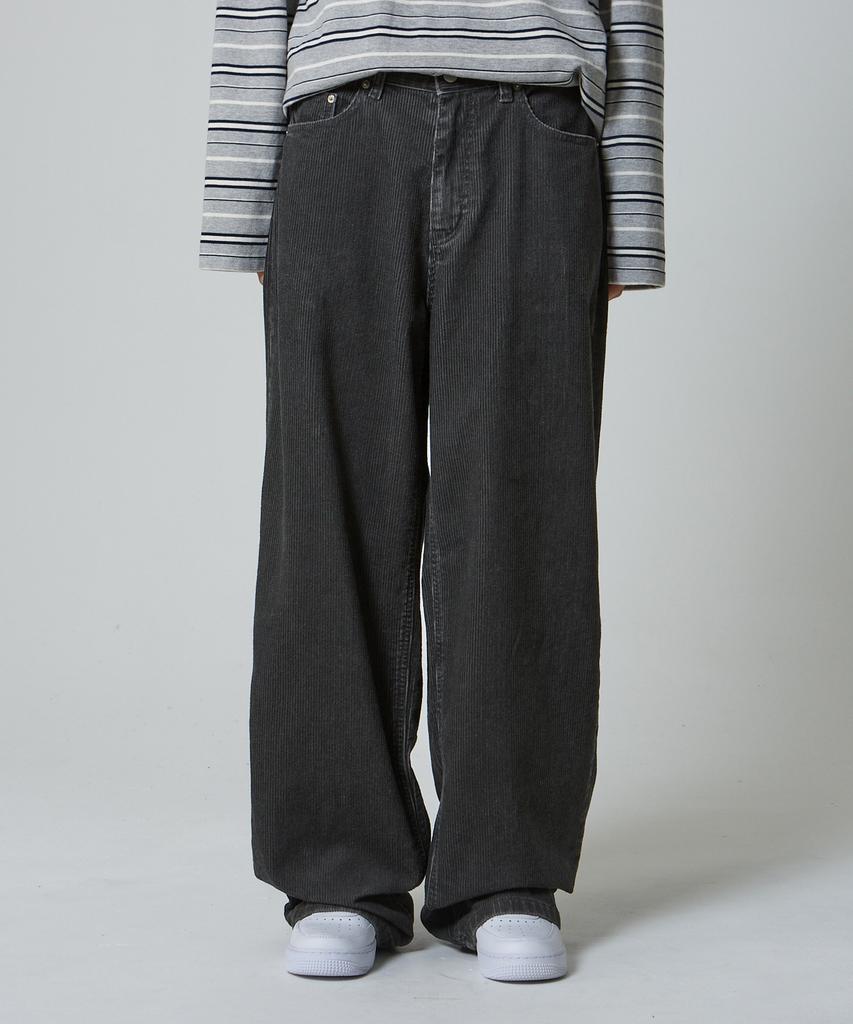 UNKNOWN PLANET Daily Wide Corduroy Pants Gray