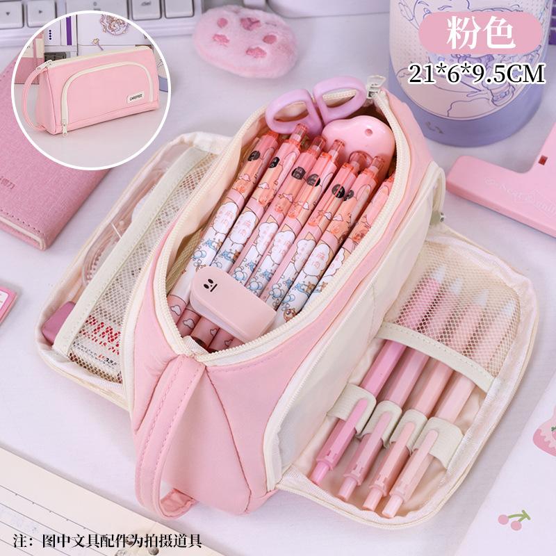New product, simple and large opening, multi-functional stationery, pencil bag, primary school, junior high school, large capacity and high value