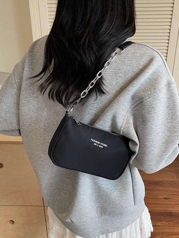 New Women's Textured Letter Fashion Small Crossbody & Shoulder Bag