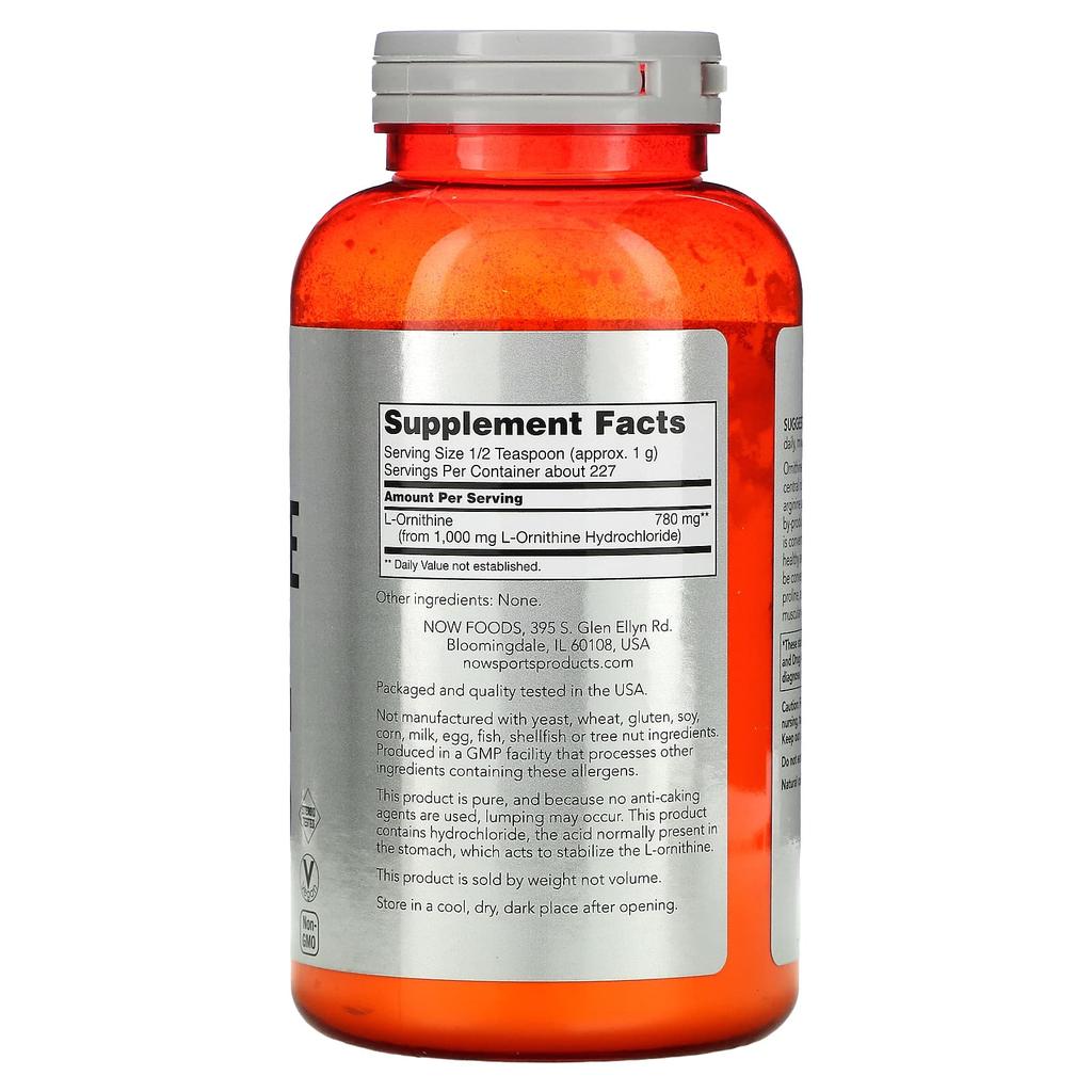 Sports, L-Ornithine Powder, 227G(8Oz)