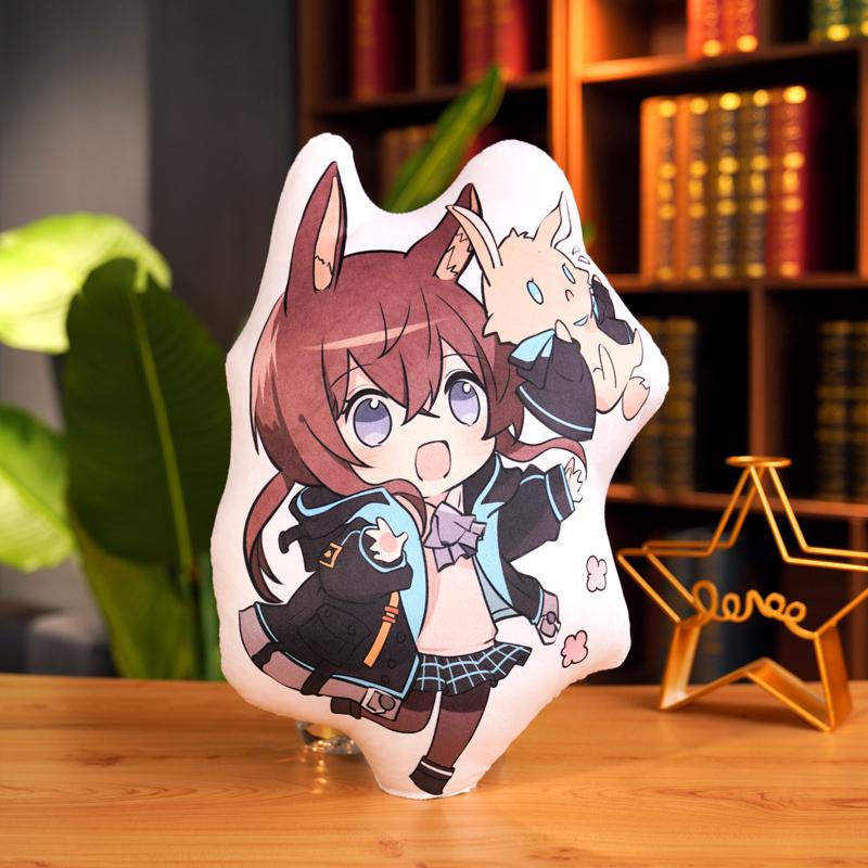 Non-Toxic 45Cm Arknights Pillow Game Amiya Lappland Gladiia Pillow Double Sided Printing Cushion Plushies Cute Fans Gifts Home Decoration