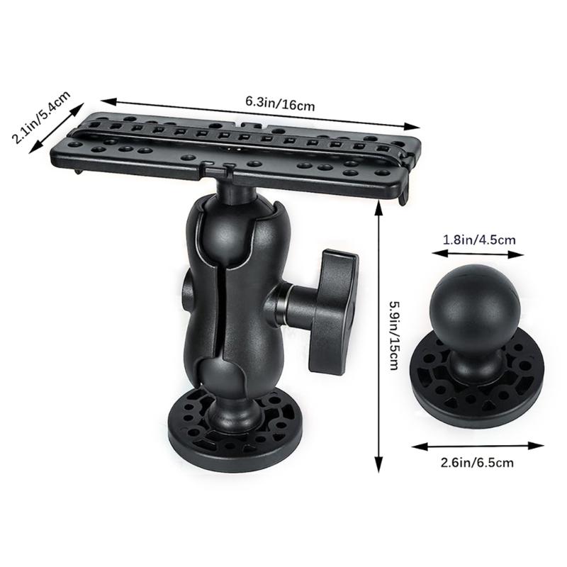 Fish Finder Mount Base Marine Fish Finder Mount Ball Mount Fish Finder Bracket 360 Degrees Rotation Fish Finder Holder