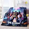 Transformers Fans (15) Customize Text Blanket Throw Personalized Blanket Soft Warm Cozy Versatile for Seaside Sofa Chair Home Decor