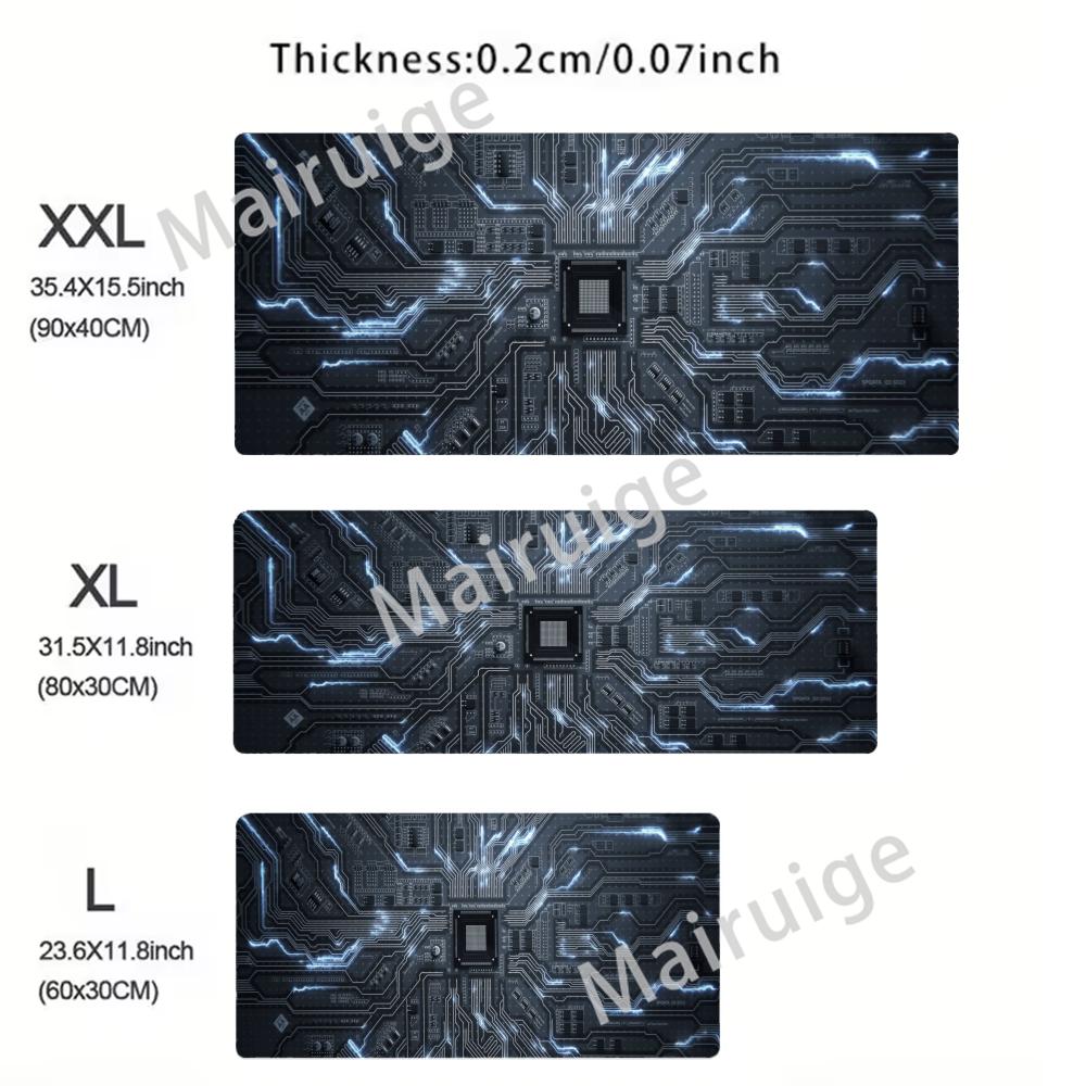 Inside Motherboard Circuit Board Mouse Pad Large Keyboard XXL Multiple sizes Table Cushion Office Desk Mat Pc Gamer Accessories