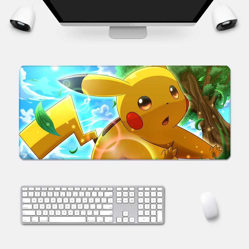 Mousepad HD Printing for Cute Cartoon Pikachus Computer Gamers Locking Edge Nonslip Mouse Pad XXLxcm Keyboard PC Desk Pad
