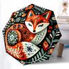 1 Stück Automatischer Regenschirm mit Fuchs-Kunstdesign ist Modisch und Gut Aussehend, Geeignet für Reisen und den Täglichen Gebrauch.A044