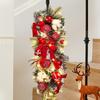 Weihnachtsszene Rattan Treppen- und Türhängekranz Ornament für Kamin, Einkaufszentrum, Hotel