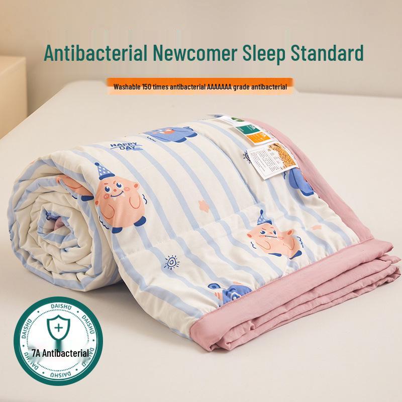 7A Antibacterial Summer Air Conditioner Quilt - Washable Cooling Cotton Quilt for Dorms and Students