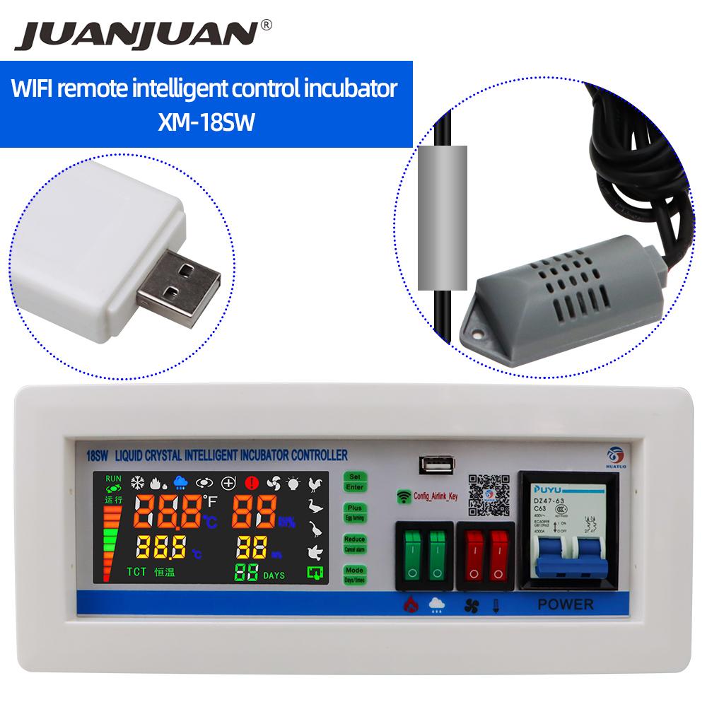 

XM-18SW Контроллер инкубатора для яиц Термостат Гигростат Контроль Контроллер температуры и влажности Система приложения