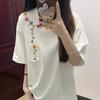 Women's Trendy Pure Cotton Short-Sleeve T-shirt – Slim Fit, National Tide Design, Comfortable Round Neck