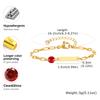 Custom Birthstone Bracelet with Name Personalized, Adjustable Paperclip Link Bracelet, Christmas Birthday Gift for Women