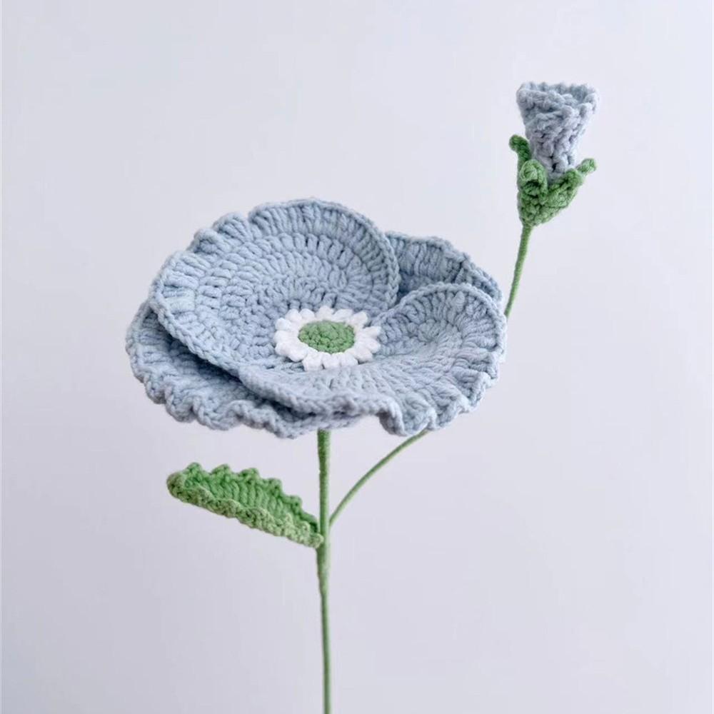 Creative Crochet Flower Bouquet Finished Handwoven Flowers Knitted Flower Wedding Party Decor  Friends Gift