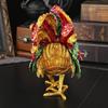 Hand-Painted Aluminum Rooster Jewelry Box With Rhinestone Decor Red Collectible Ornament Home Office Gift