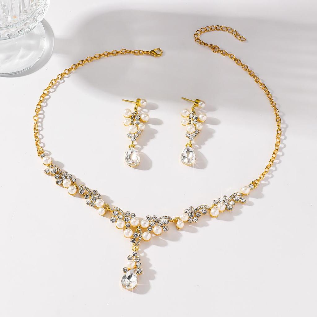 Bridal Rhinestone Necklace & Earrings Set for Weddings and Parties, 2025 Collection