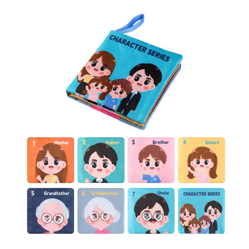 Cloth Book For Early Education Toys 4-Page 8-Sided English Palm Book Books For Kids Manga Book English For Child Kids