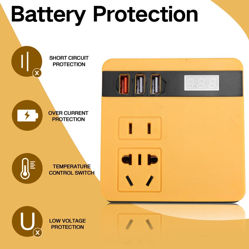 ABUL-Power Inverter DC Inverter Adapter Power Supply Inverter For Outdoor Work For