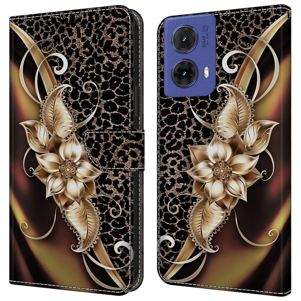 Etui portfelowe ze skóry PU na Motorola Moto G85 5G/S50 Neo 5G z podstawką