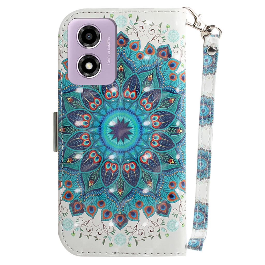 For Motorola Moto G04s 4G/E14 4G Case 3D Pattern Print Leather Flip Wallet Phone Cover