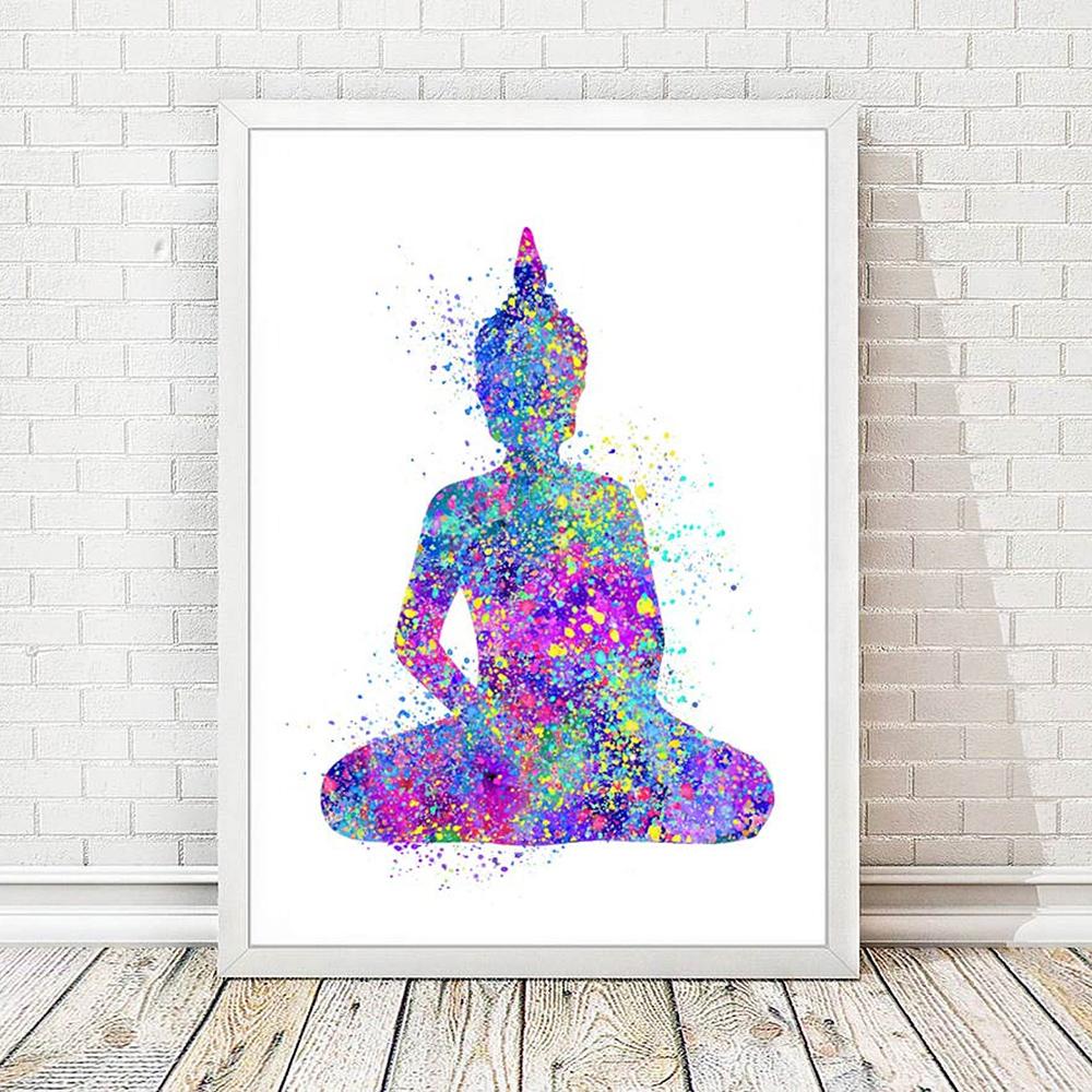 Meditasjon Lerret Maleri Abstrakt Buddha Yoga Kunst Motiverende sitat Plakat Buddhisme Print Plakat For Stue Hjem Innredning