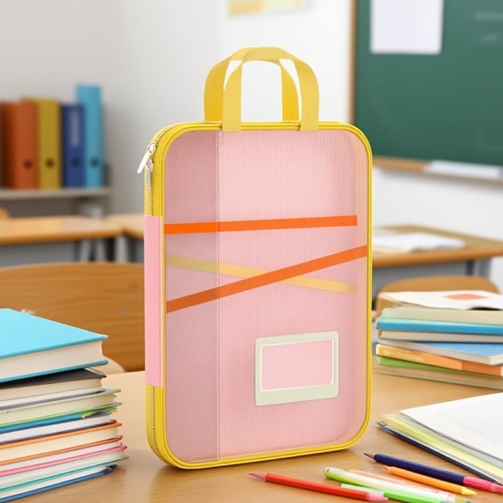 Dopamine File Storage Bag Large Capacity Transparent Study Pouch Stationery