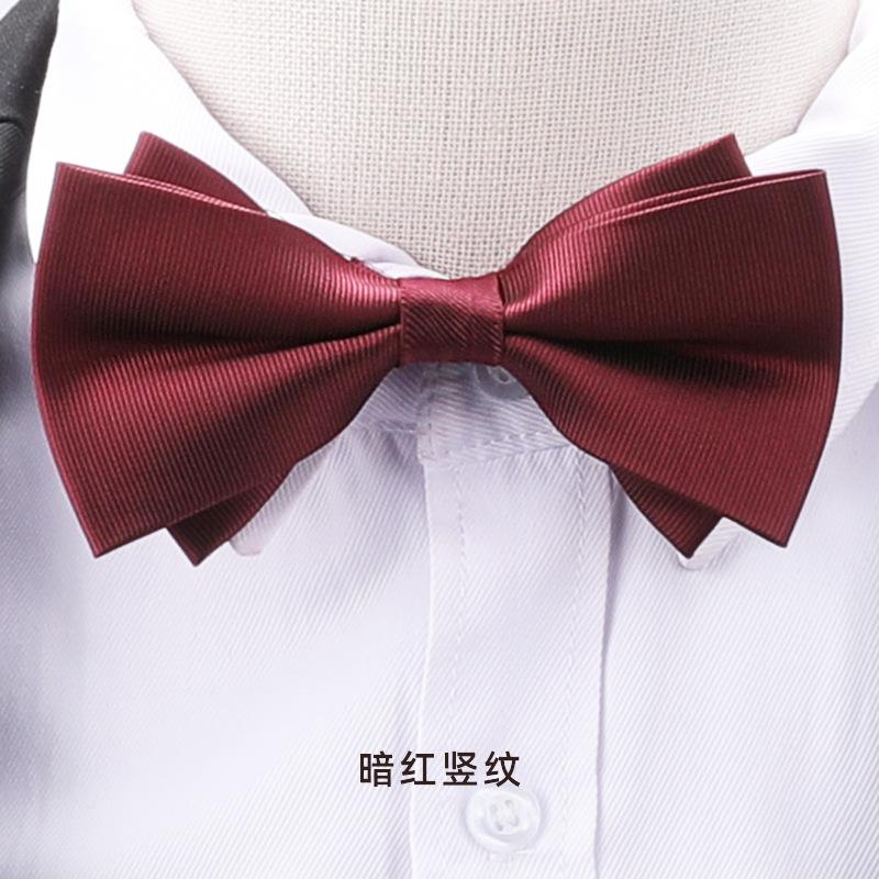 Мужской Галстук-бабочка Жених Свидетель Бордовый Черный Рубашка Британская Корейская Версия Свадебная Бабочка Женщины