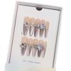 Handmade Purple Cat Eye Zircon Nail Stickers - Removable and Stylish
