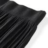 High-Waisted Pleated Knitted A-Line Midi Skirt