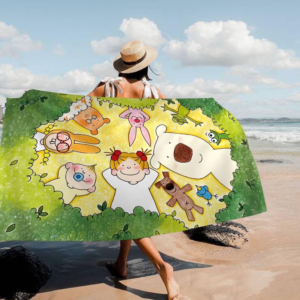 C-Coco-chan Anime Big Microfiber Beach Towels Quick Dry Towel Sand Beach Towels Pool Towel For Travel Swim Pool Yoga