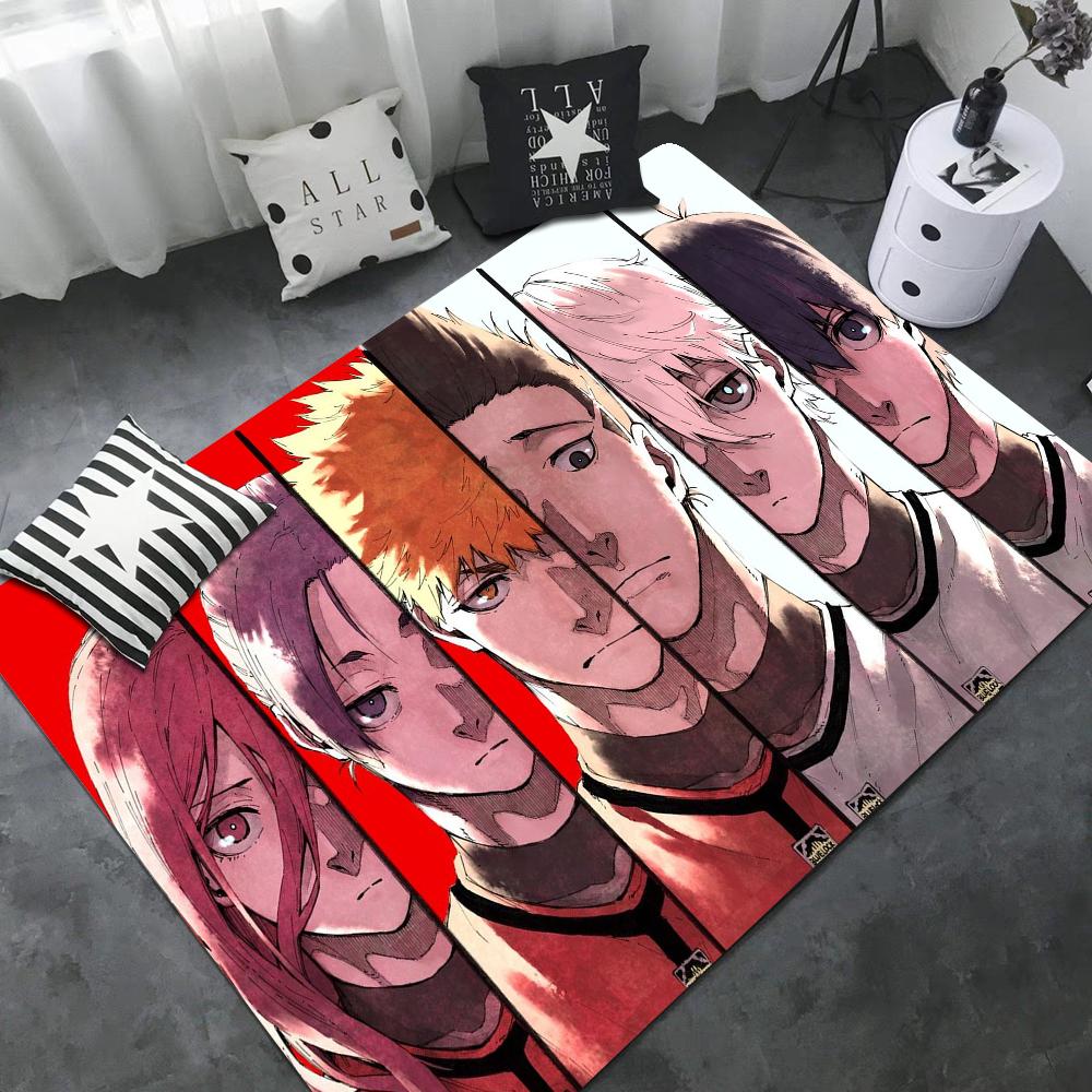 Blue Lock Room Mats Cheaper Anti-slip Modern Living Room Balcony Printed Household Carpets