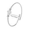 Vintage Religious Bracelet Silver Couple Bracelet Trendy Open Bangle Bracelet  Casual Jewelry