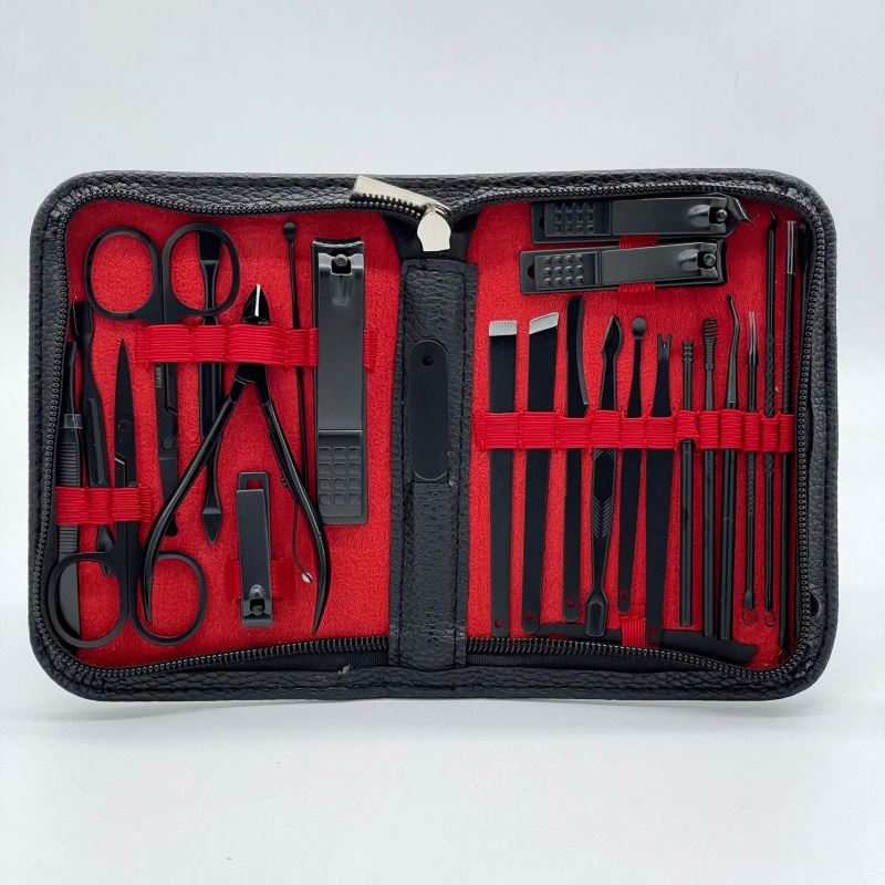 2025 New Hotsale Professional 4-Piece Mini Manicure Set Stainless Steel Nail Kit for Beginners with Leather Case