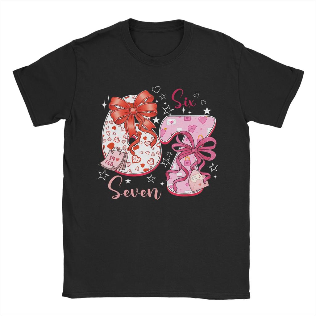 Casual T Shirt Summer Six Seven 6 7 Meme Dabbing Heart Valentines Hip Hop T Shirts  100 Cotton Tshirt for Mens Y2K Top Tees