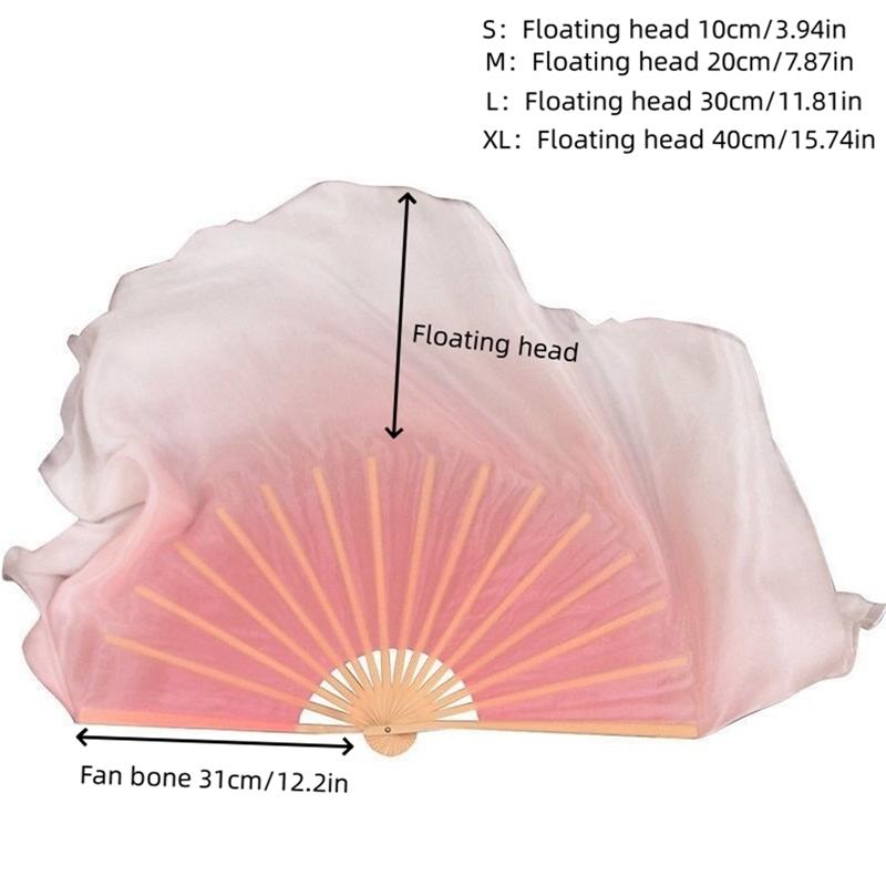Hot Sell Kid Women Classical Belly Dancing Fan 1pcs Gradient Color Dancer Practice Imitation Silk Fans Rayon Silk Fans