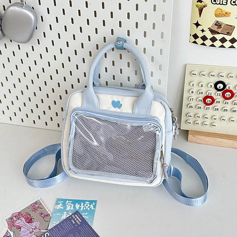 Women's Bag Sweet Girl Daily Simple and Versatile Handbag Shoulder Bag Crossbody Bag Backpack Solid Color Transparent