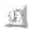 Polyester Pillowcase Simple and Fresh Xiaohua Home Furnishing 26 English Letter Printed Waist Cushion Pillowcase